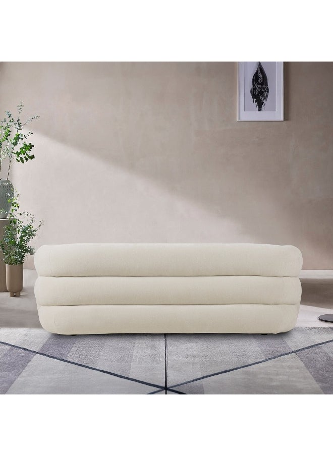 Home Box - Antonio 3-Seater Fabric Sofa with 3 Cushions 93 x 74 x 226 cm - Image 1