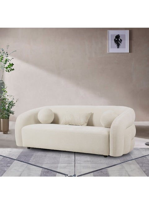 Antonio 3-Seater Fabric Sofa with 3 Cushions 93 x 74 x 226 cm