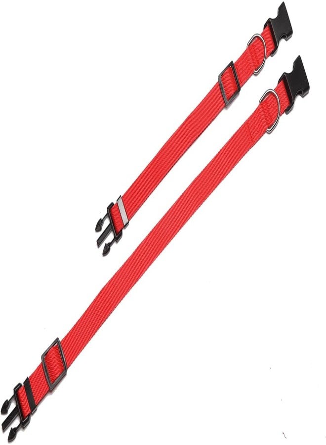 PawCloud Nylon Dog Collar - Large 25 mm, Red - Image 5