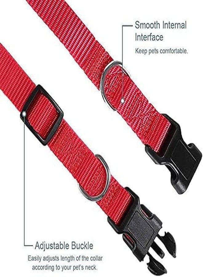 PawCloud Nylon Dog Collar - Large 25 mm, Red - Image 2