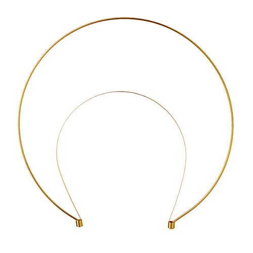 BLESSUME Halo Crown Mary Goddess Headband Women's Halloween Costume Goddess Headpiece (Style 9 (Golden)) - Image 1