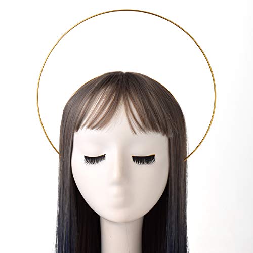 BLESSUME Halo Crown Mary Goddess Headband Women's Halloween Costume Goddess Headpiece (Style 9 (Golden)) - Image 3