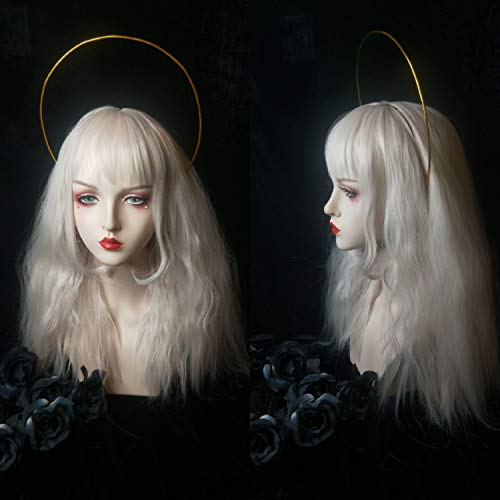 BLESSUME Halo Crown Mary Goddess Headband Women's Halloween Costume Goddess Headpiece (Style 9 (Golden)) - Image 2