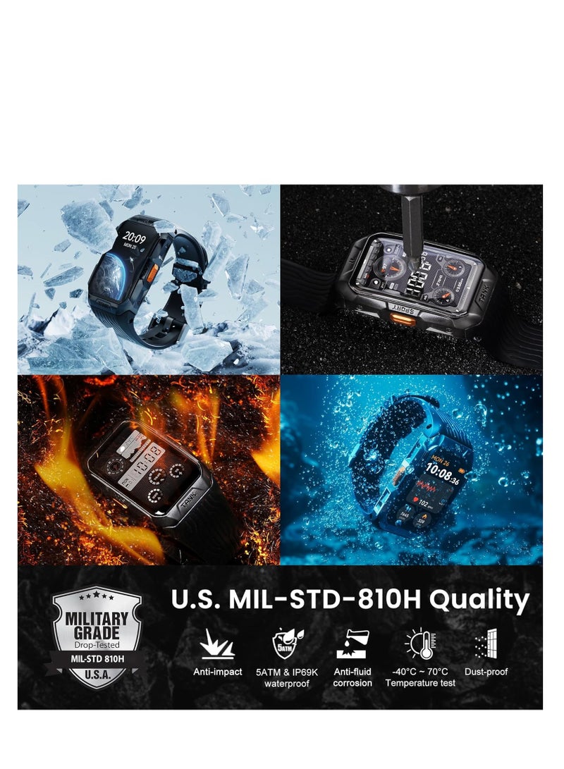 FIPKA Tank X2 Ultra Smart Watches for Men Women GPS Black - Image 2
