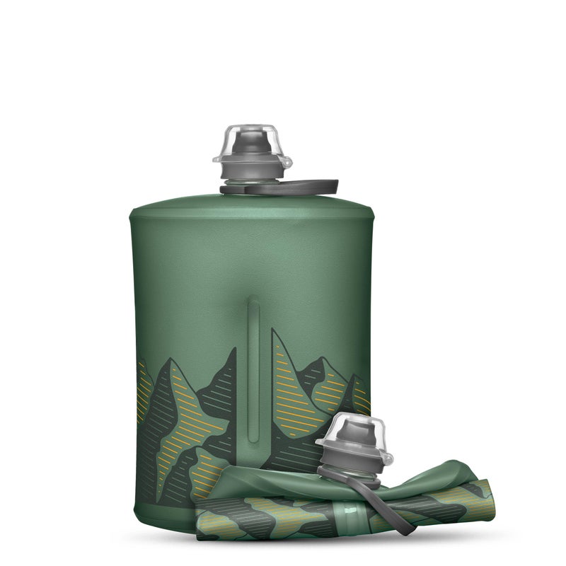 HydraPak Stow Collapsible Water Bottle â€“ 1L â€“ Ultralight, Leak-Proof, BPA-Free, Filter Compatible Travel & Hiking Flask - Sage Green - Image 1