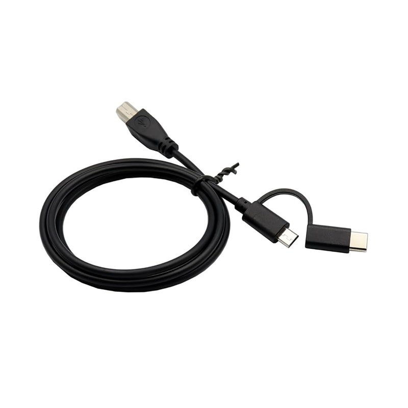 USB + Type C Male to USB B Male Date Line Cable Portable Printer Electronic Organ Connection Cord - Image 2