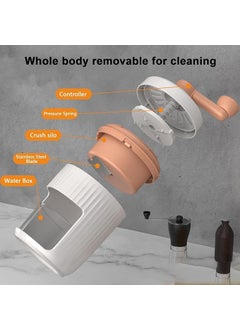 MBUYS MALL MBUYS MALL Hand Crank Ice CrusherManual Ice Shaver Hand Machine Portable Snow Cone Machine Detachable Manual Ice Crusher for Offices Outdoors Home  - Image 4
