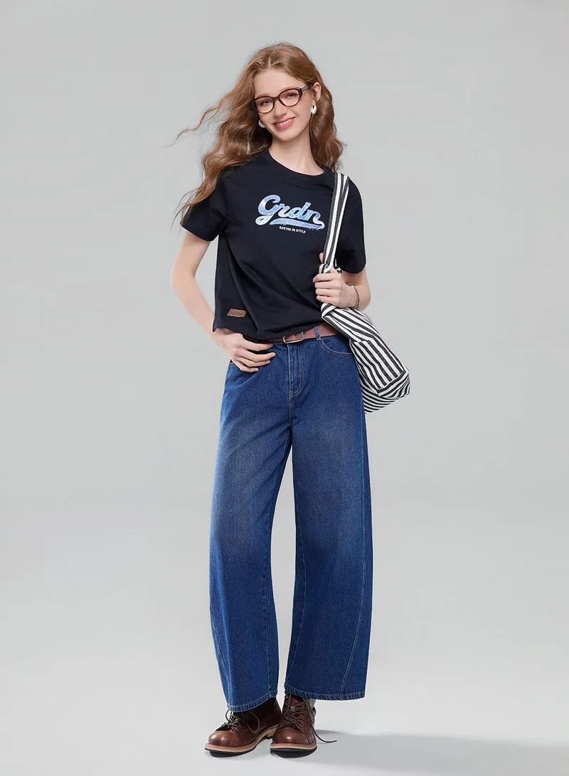 GIORDANO Women Boyfriend Cotton Graphic Tee