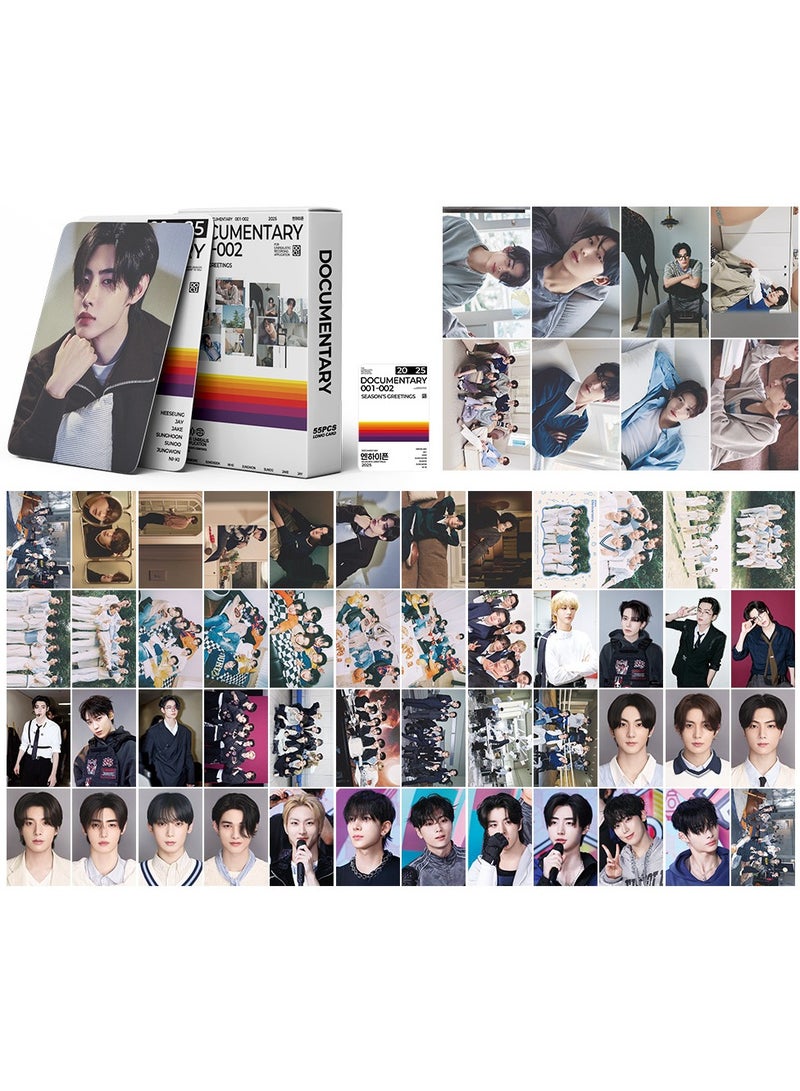 NIBEMINENT 55 قطعة بطاقات لومي وثائقية من إنهيبن لمجموعة معجبي كيبوب هدايا للتجميع - Image 1