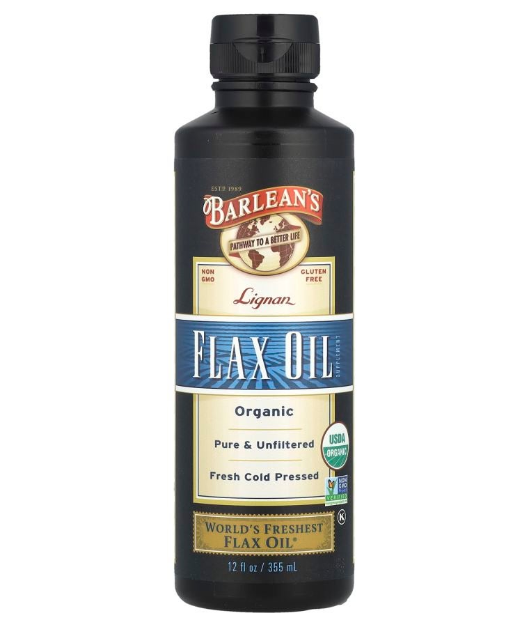 BARLEAN'S Organic Lignan Flax Oil 12 fl oz (355 ml)