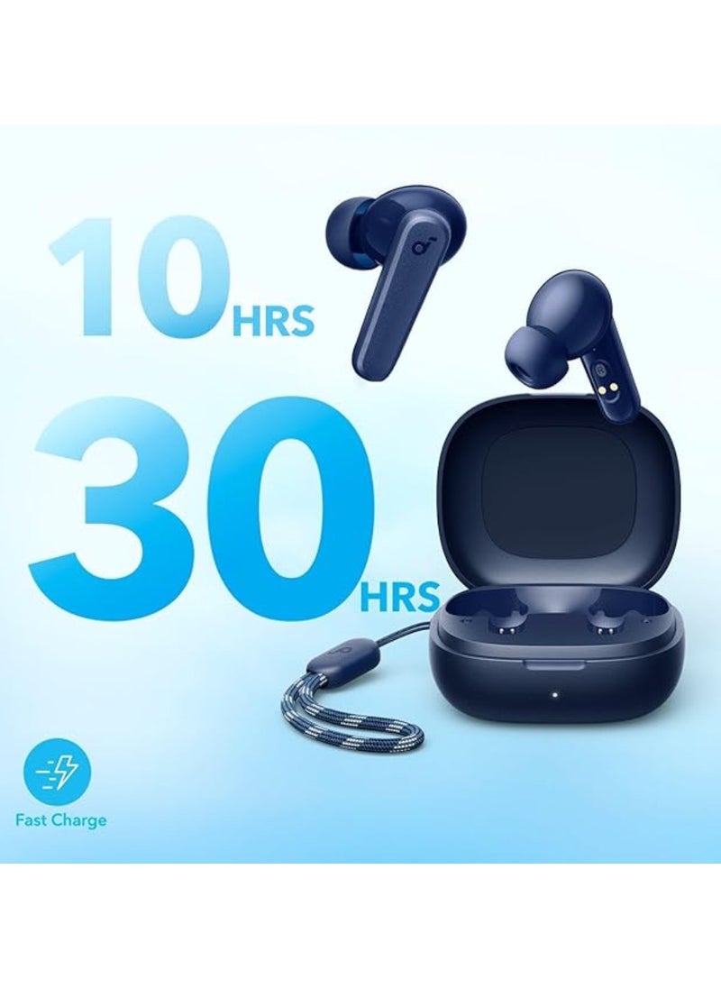 Panvil - R50i True Wireless Earbuds 10mm Drivers with Big Bass, Bluetooth 5.3, 30H Playtime, IPX5-Water Resistant, AI Clear Calls with 2 Mics, 22 Preset EQs via App Blue - Image 1