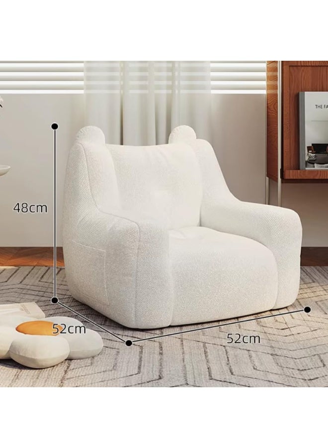 Zayn comforts Cozy & Trendy Baby Sofa Chairs and Couches: Soft, Lightweight, and Affordable Comfort for Kids (White, Fabric Couch) - Image 2