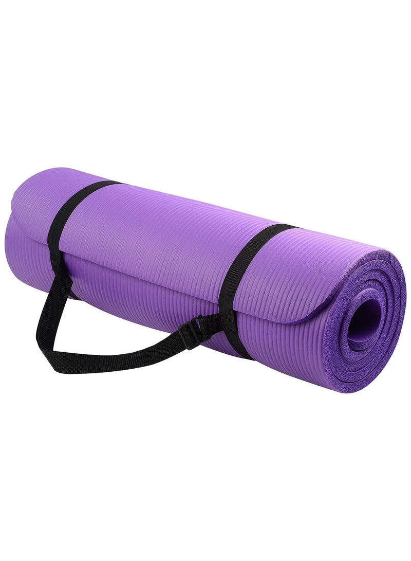 Anti-Tear Exercise Mat With Carrying Strap 183x61x1cm - Image 1