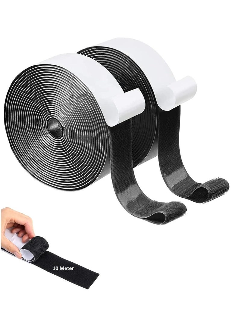 LAKSHMINARAYAN SALES LAKSHMINARAYAN SALES MultiPurpose Hook and Loop Tape Double Sided Hook Loop Rolls Picture Hanging Strips Self Adhesive Heavy Duty Mounting Tape for Indoor and Outdoor 25mm x 10 Meters 
