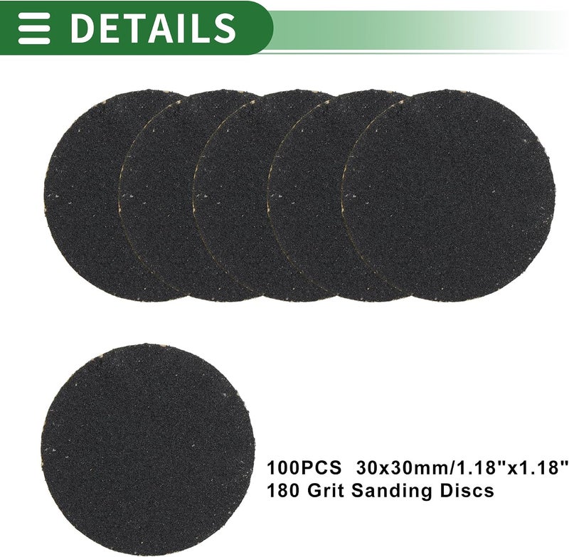 Individual group scene compatible Sandpaper Hook & Loop Sanding Sheets 30x30mm Black 180 Grit Efficient Grinding and Polishing Automobile Manufacturing and Repair Metal Processing Experience optimized build - Image 5
