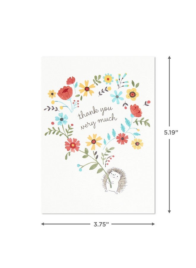 هولمارك مجموعة بطاقات الشكر لحفلات استقبال المولود من هولمارك، حيوانات الغابة (48 بطاقة مع مظاريف للمولود الذكر أو الأنثى) الغزلان والبومة والدب والثعلب - Image 5