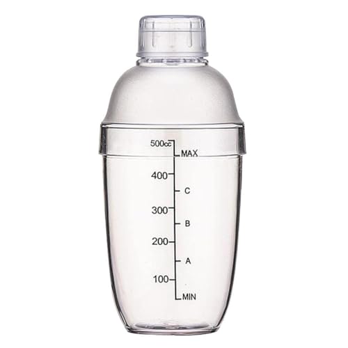 Bridge2shopping Acrylic Cocktail Shaker with Strainer Unbreakable, 500 ML - Image 1