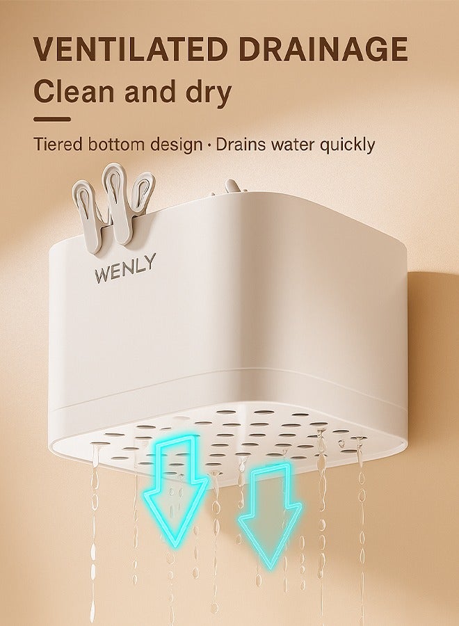 WENLY 36PCS Plastic Clips with Storage Box, Clothes Hanging Pegs, for Laundry, Bags, and Food (Small Size) - Image 3