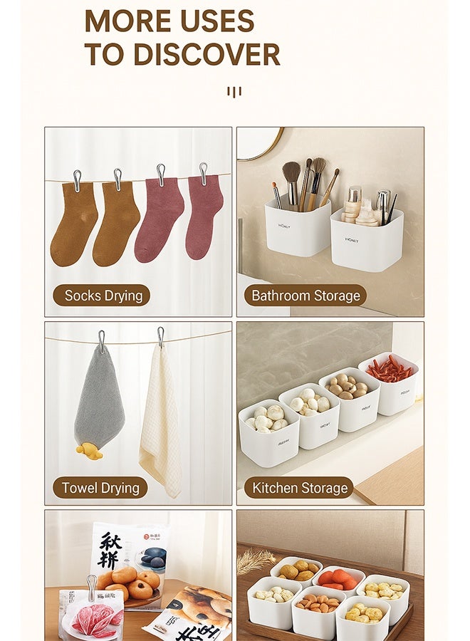 WENLY 36PCS Plastic Clips with Storage Box, Clothes Hanging Pegs, for Laundry, Bags, and Food (Small Size) - Image 5