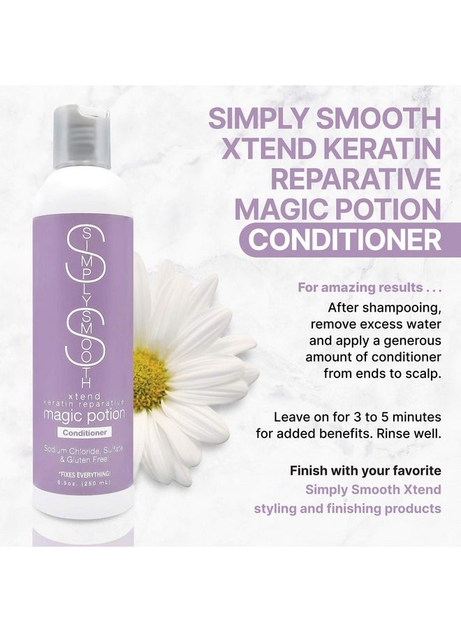 SIMPLY SMOOTH Xtend Keratin Magic Potion Conditioner Daily Conditioner Restore & Repair Dry Damaged Keratin Depleted Hair Hydrate & Create Soft Healthy Hair For All Hair Types 8.5 Oz.  - Image 3