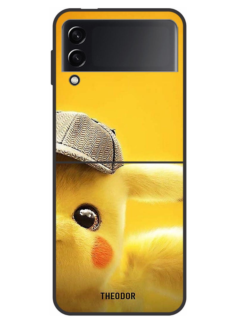 Theodor Protective Case Cover For Samsung Galaxy Z FlIP 4 5G    Pokemon Pikachu - Image 1