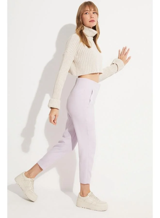 JUNE June Dart Pocket Detailed Trouser Lilac