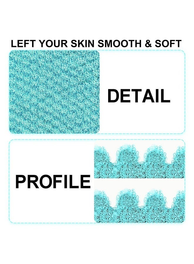 Evridwear Evridwear Exfoliating Gloves for Shower, 100% Nylon Thick Soft Medium Heavy Bathing Gloves Dead Skin Remover Body Scrubber Smooth Skin with Hang Loop, Angel Blue  - Image 2