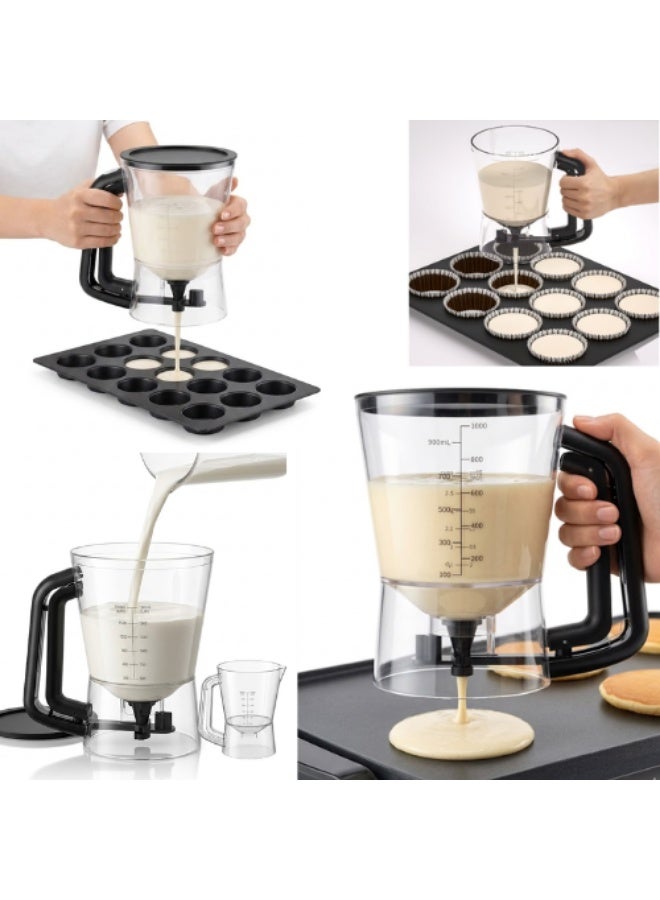 AMM Pancake Batter Dispenser with Measuring Marks – Easy Pour Baking Funnel for Pancakes, Waffles, Muffins & Cupcakes – No Mess Batter Separator for Kitchen Baking, Crepe & Griddle Accessories - Image 4