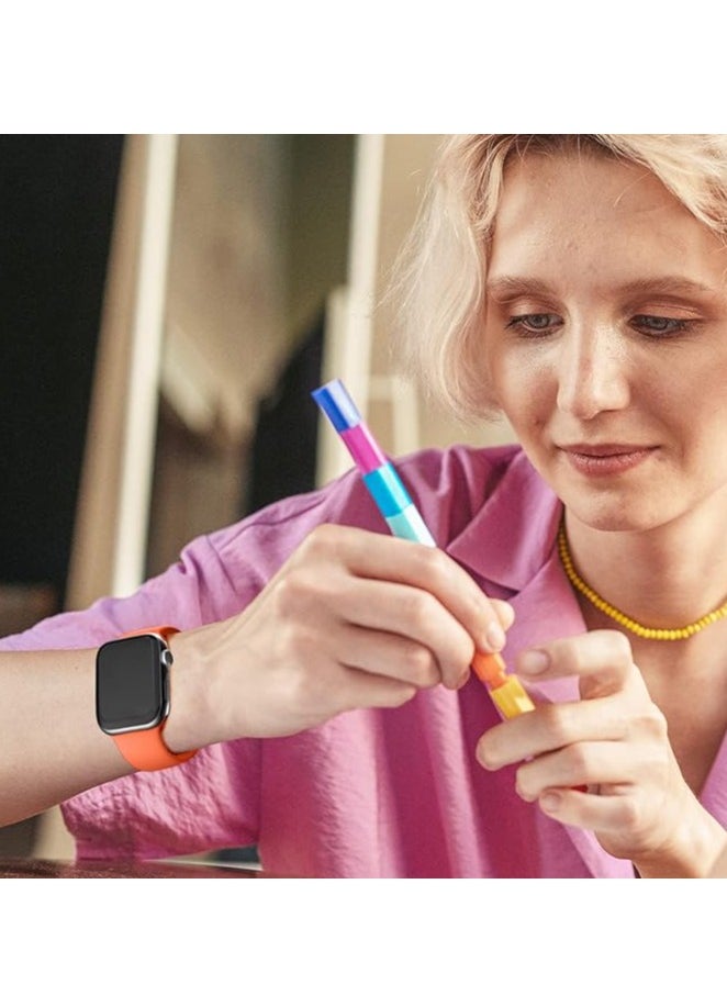 ten.tech - Ten Tech Silicone Sport Band for Apple Watch 41mm 40mm 38mm, Waterproof Soft Silicone Sports Band for iWatch SE 8/7/6/5/4/3/2/1, - orange - Image 1