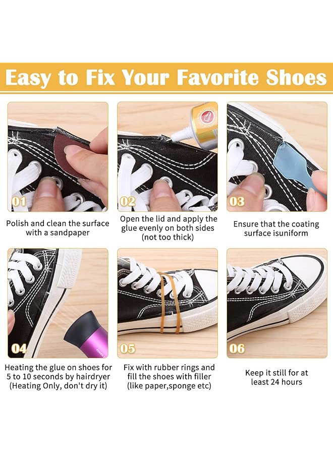erorex Shoe Glue 510 Pu Glue Shoe Repair Adhesive For Fixing Worn Shoes Or Boots Dry Professional Grade Shoe Repair Glue Clear Pixiss Spreader Tools Set - Image 4