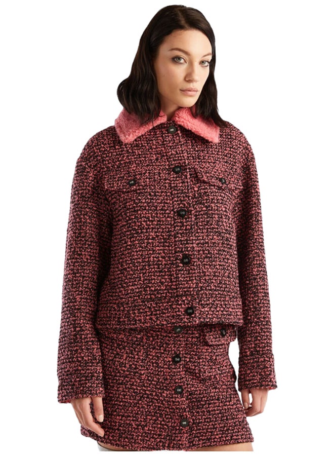 Benetton TWEED JACKET WITH DETACHABLE COLLAR  - Image 1