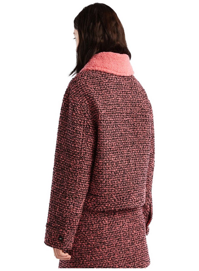Benetton TWEED JACKET WITH DETACHABLE COLLAR  - Image 3