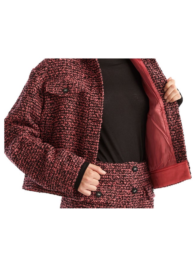 Benetton TWEED JACKET WITH DETACHABLE COLLAR  - Image 4