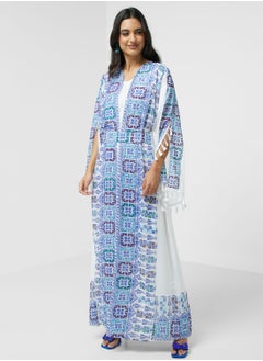 Embroidered Belted Abaya