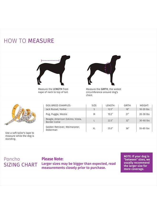 HDE Dog Raincoat Hooded Slicker Poncho for Small to X-Large Dogs and Puppies Cartoon Storm - XL - Image 3