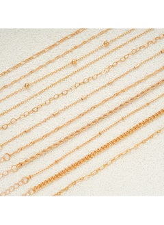 Huitich 11-Piece Gold-Tone Chain Bracelet Set  Elegant & Adjustable  - Image 3