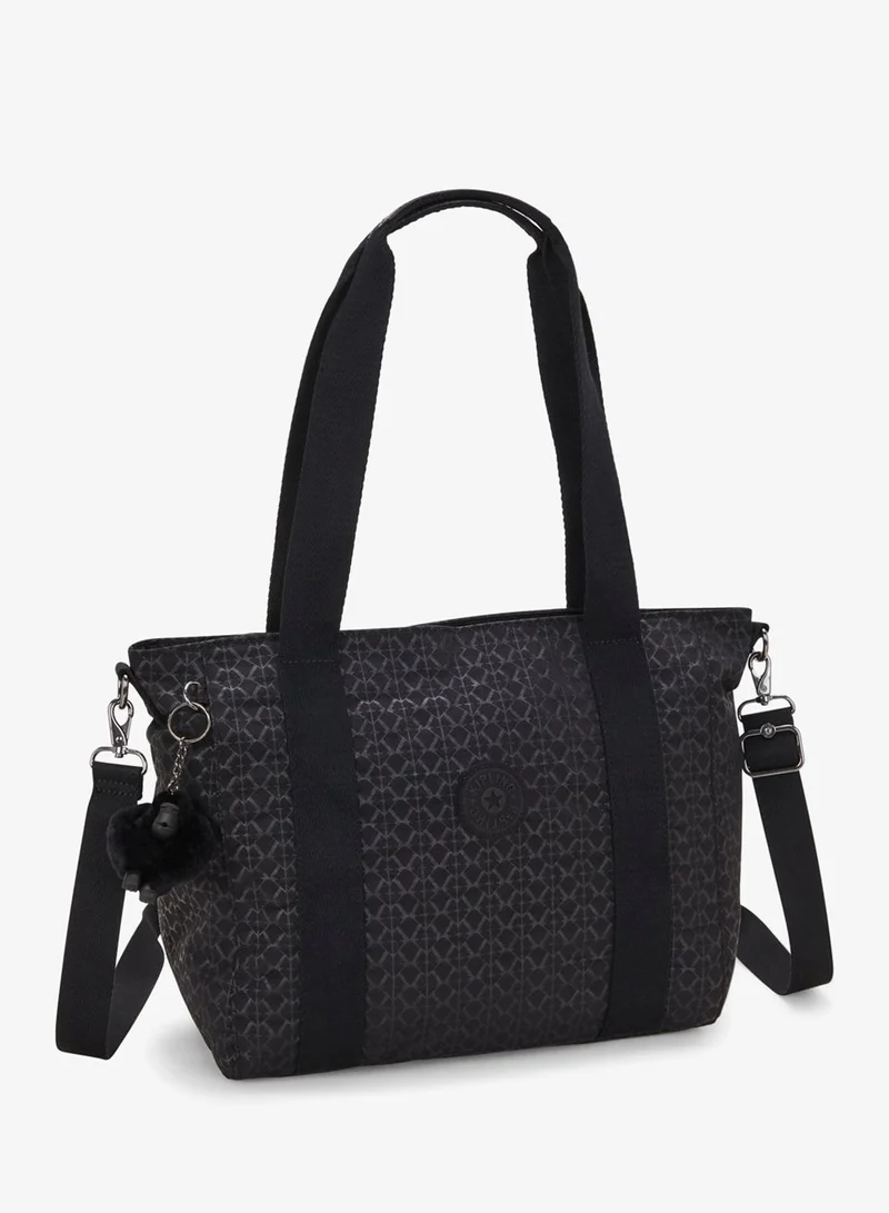 kipling  Asseni S - Small Tote With Removable Shoulder Strap - Signature Emb for Women | Best Price UAE
