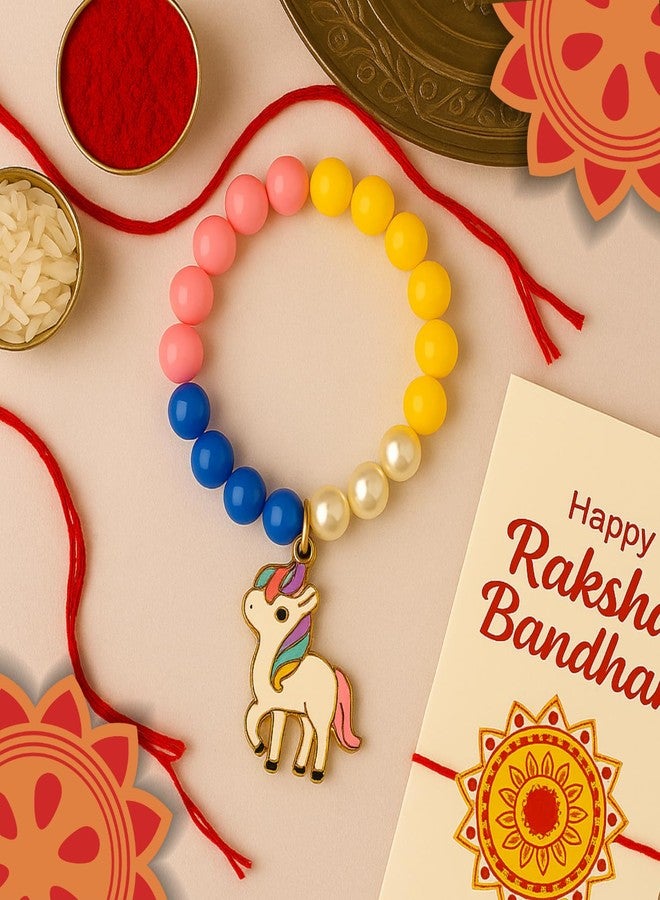 Piepot Rakhi for Kids | Cartoon Rakhi for Girls and Boys with Roli Chawal & Best Wishes Card | Bracelets for Kids | For Boys and Girls | Rakshabandhan - Image 2
