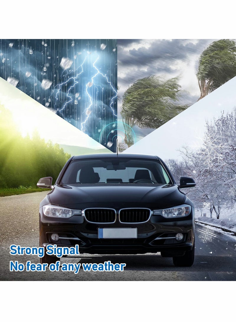 مجموعة هوائي سيارة عالمية - 2 قطعة هوائي مطاطي AM/FM/DAB بديل مع براغي، متوافق مع جميع طرازات المركبات. - Image 3