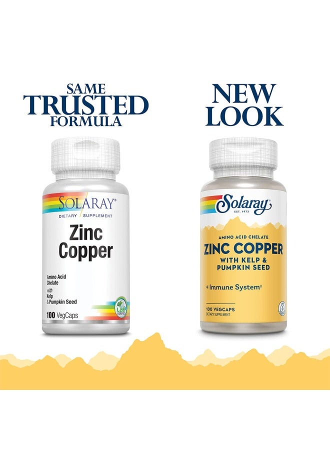 SOLARAY Amino Acid Chelate Zinc Copper Veg Capsules With Kelp & Pumpkin Seed For Healthy Immune System, Pack of 100's - Image 4