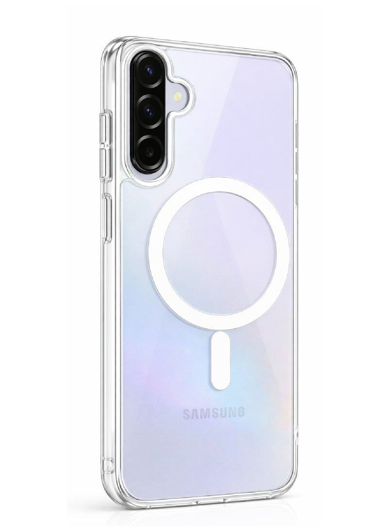 MOBM Samsung Galaxy A36 Clear Magnetic Case with Tempered Glass Screen Protector Pack of 2 - Image 3