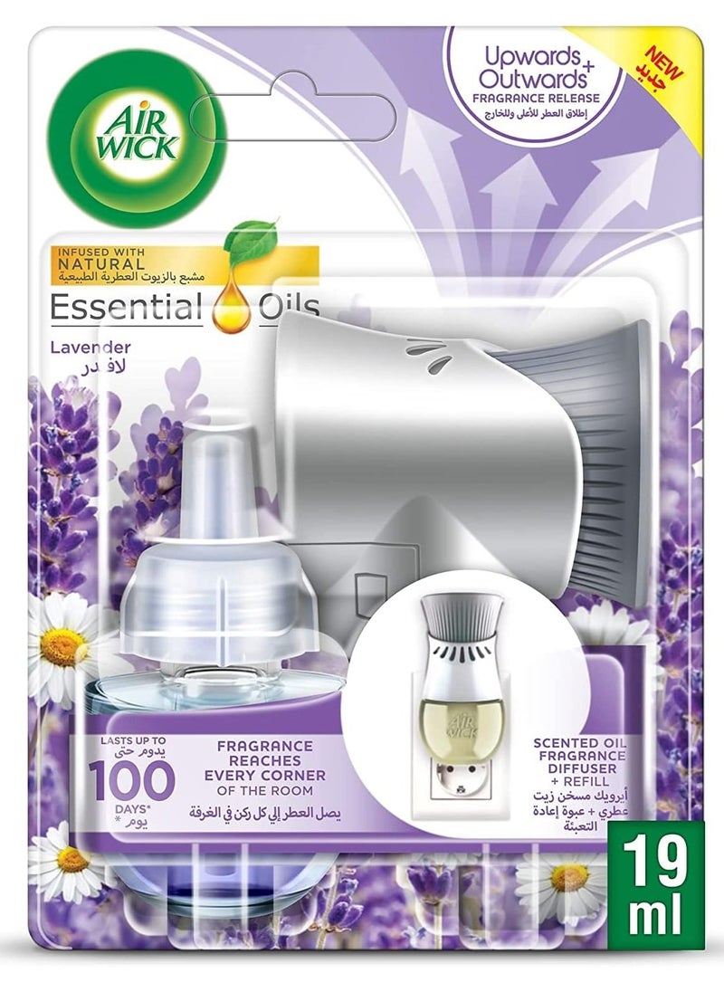Air Wick - Eroik essential oil dispenser with refillable packaging, lavender scent, 19 ml. - Image 1
