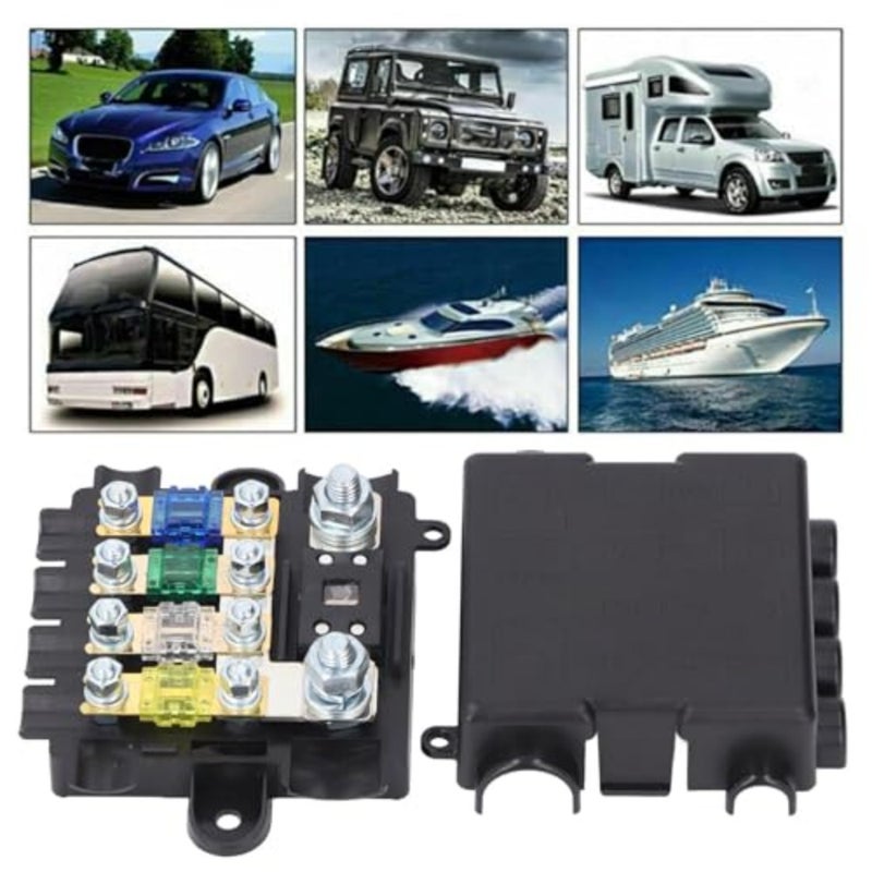 facai5 Way Fuze Block Holder High Capacity 12V 24V Power Distribution for Car Stereo Fire Trucks Generators - Image 5