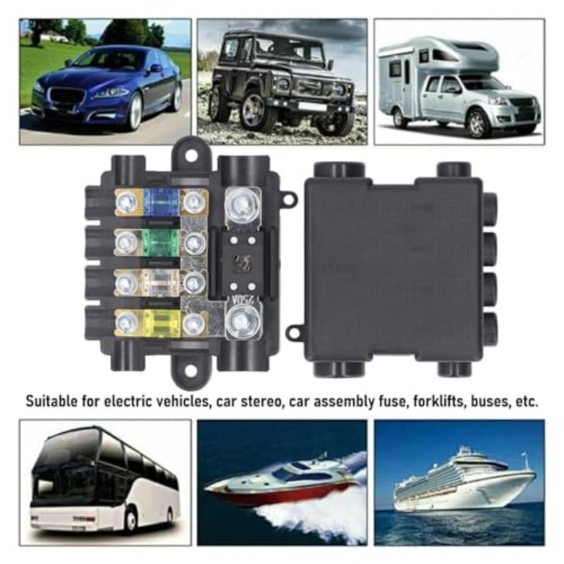facai5 Way Fuze Block Holder High Capacity 12V 24V Power Distribution for Car Stereo Fire Trucks Generators - Image 3