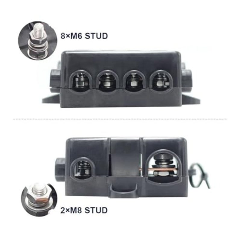 facai5 Way Fuze Block Holder High Capacity 12V 24V Power Distribution for Car Stereo Fire Trucks Generators - Image 4