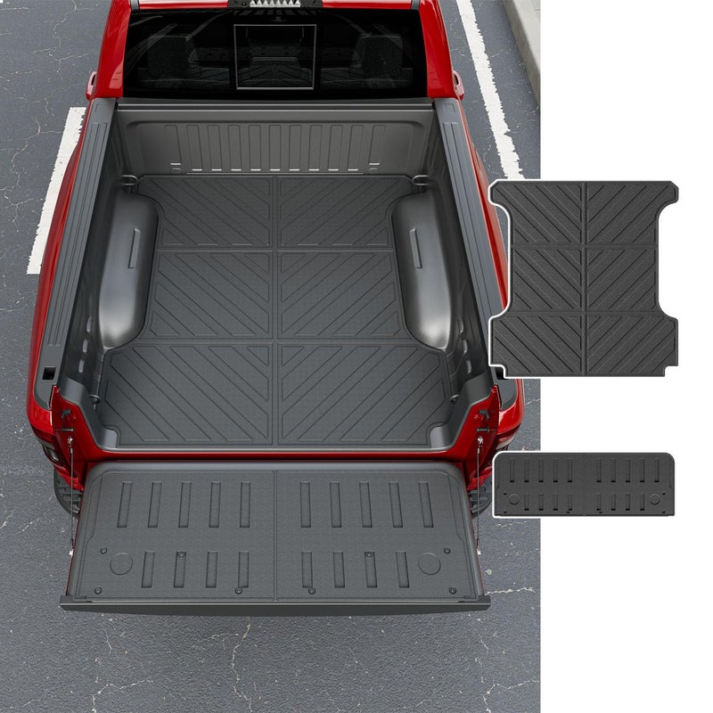 powoq 57FT Truck Mat Compatible with 20192025 Dodge Ram 1500 Cargo Mat Tailgate Liner TPE Replacement for 20192025 Dodge Ram 1500 Accessories Truck Bed MatTailgate Mat