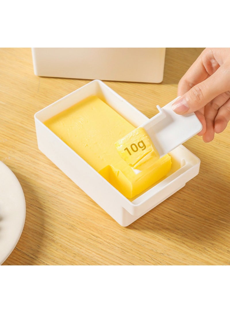 2 PCS Butter Cutting Storage Box with Lid, Airtight Rectangle Butter Dish Butter Keeper Cheese Container for Kitchen Food Storage, 15.9cmx8.8cmx4.9cm  - Image 2