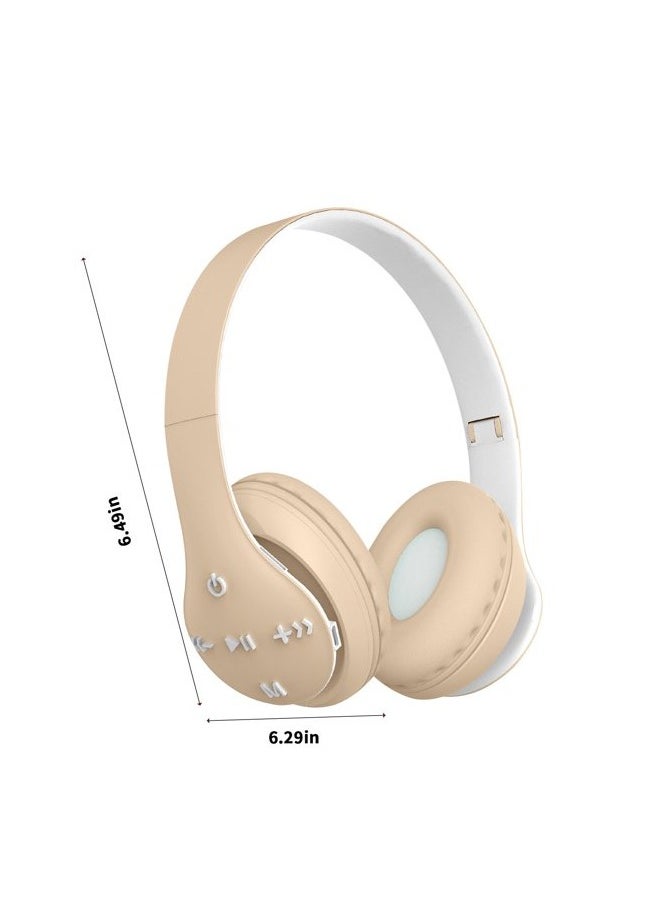 MIQIA ST93 Wireless Bluetooth Headphones Adjustable Foldable,ABS Bluetooth Compatible 5.1 Macaron Headsets,Support TF Card for Sports Yellow  - Image 2