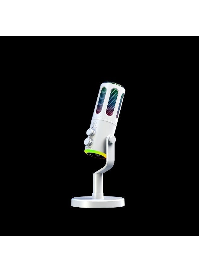 ميكروفون مكثّف USB RGB مع تقليل الضوضاء، بمنفذ Type-C وتقنية التوصيل والتشغيل (Plug & Play)، مناسب للألعاب والبث المباشر والتسجيل - Image 5