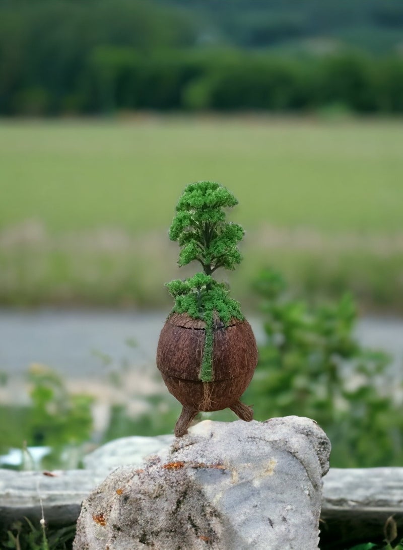 ارك ديكور مزهرية خشبية من جوز الهند - Image 5